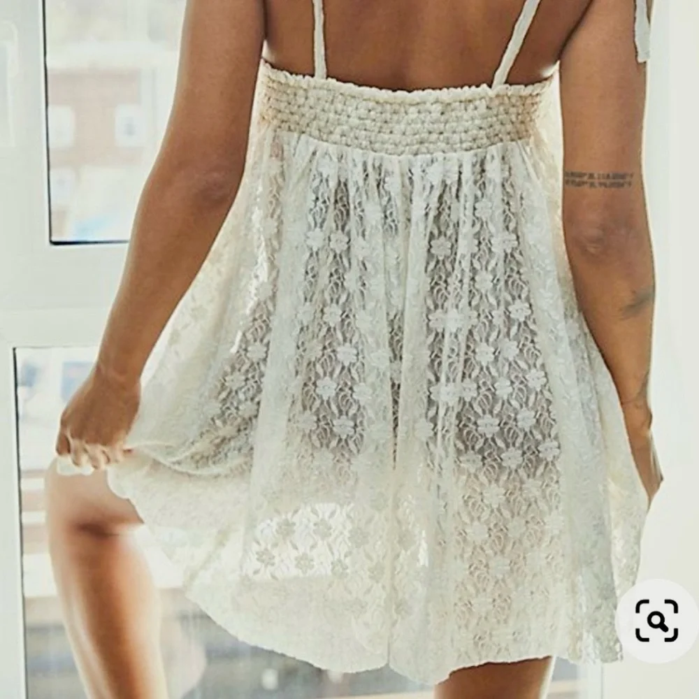 New Free People Rule The World Lace Romper